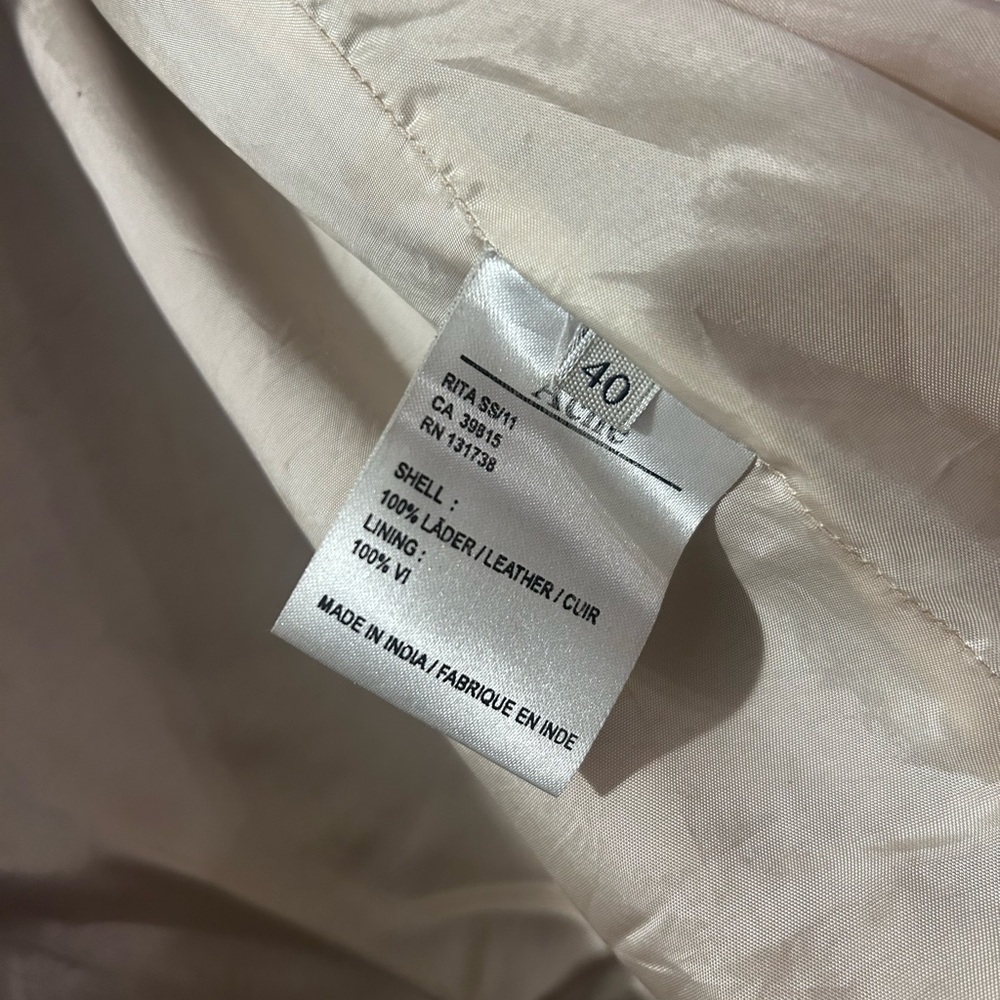 GUC brown leather jacket silk lined - Picture 2 of 15